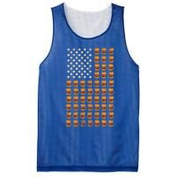 Cheeseburger Patriotic Usa American Flag National Burger Day Gift Mesh Reversible Basketball Jersey Tank