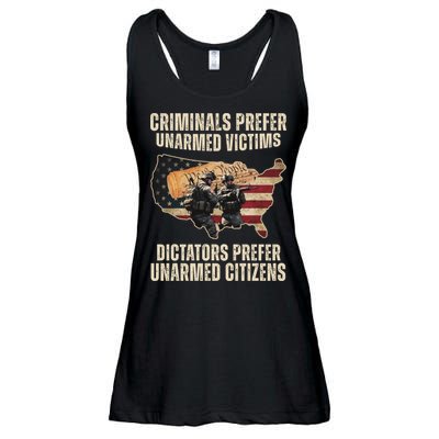 Criminals Prefer Unarmed Victims Dictators Prefer Unarmed Citizens Ladies Essential Flowy Tank