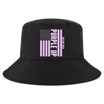 Cool Purple USA American Flag Cool Comfort Performance Bucket Hat