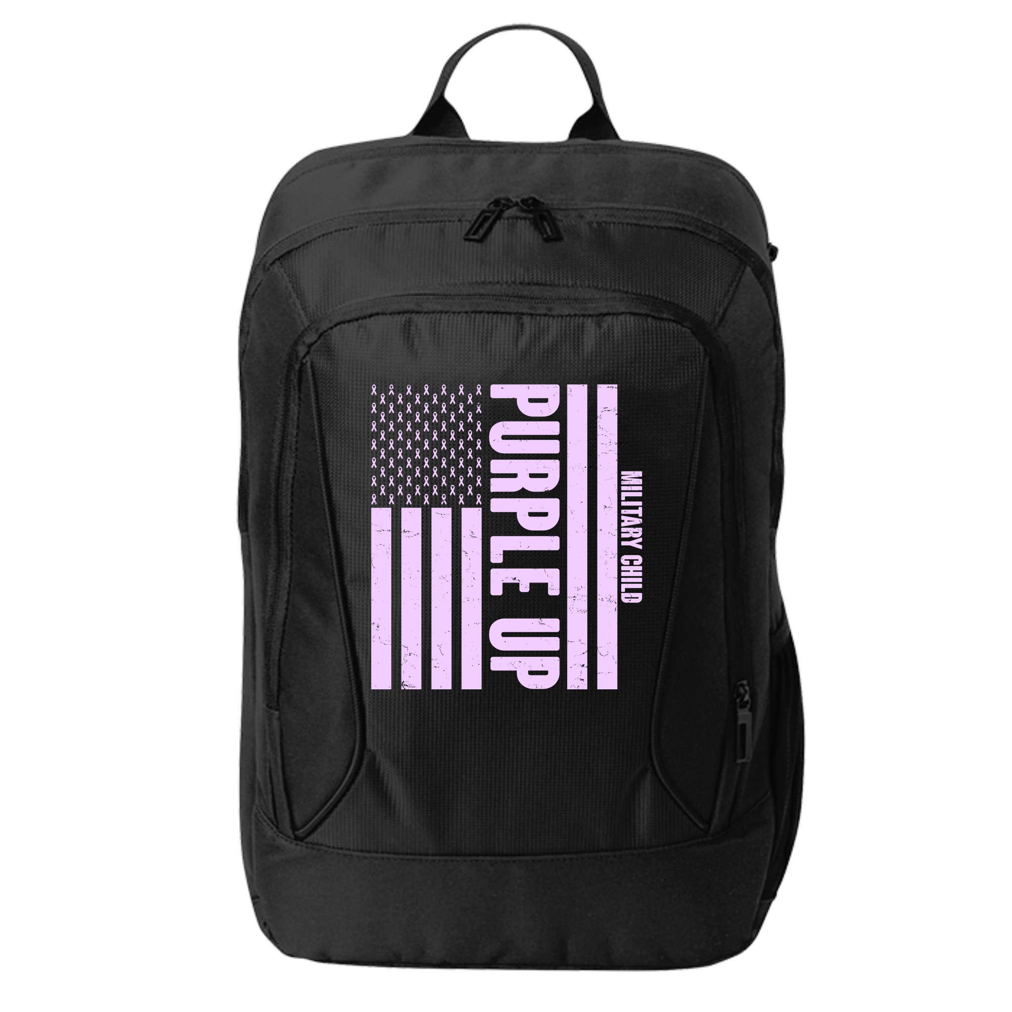 Cool Purple USA American Flag City Backpack