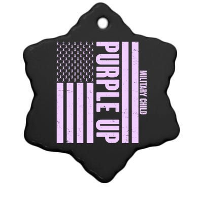 Cool Purple USA American Flag Ceramic Star Ornament