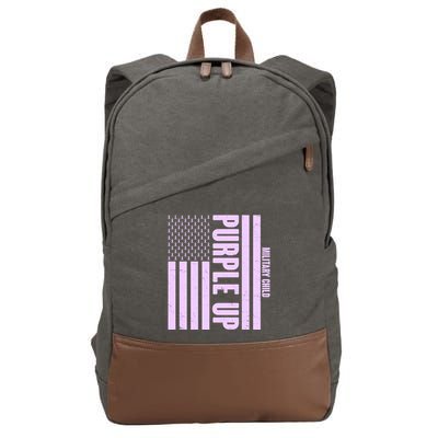 Cool Purple USA American Flag Cotton Canvas Backpack