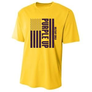 Cool Purple USA American Flag Youth Performance Sprint T-Shirt