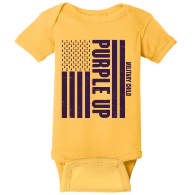 Cool Purple USA American Flag Baby Bodysuit