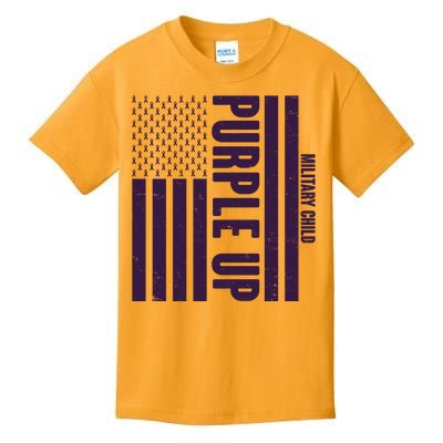 Cool Purple USA American Flag Kids T-Shirt