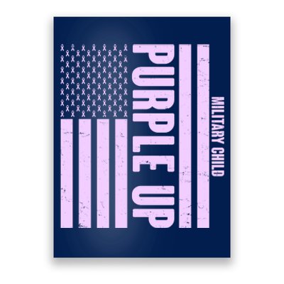 Cool Purple USA American Flag Poster