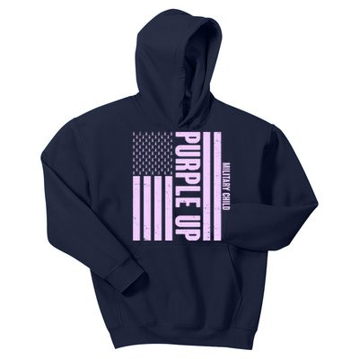 Cool Purple USA American Flag Kids Hoodie