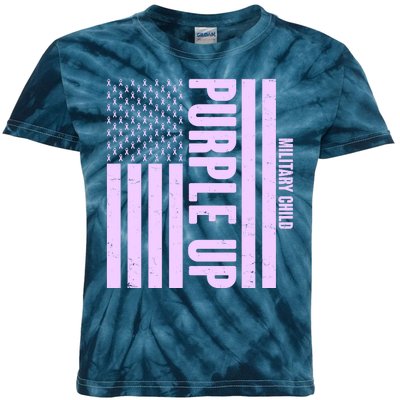 Cool Purple USA American Flag Kids Tie-Dye T-Shirt