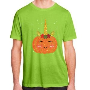 Cute Pumpkin Unicorn Halloween Adult ChromaSoft Performance T-Shirt