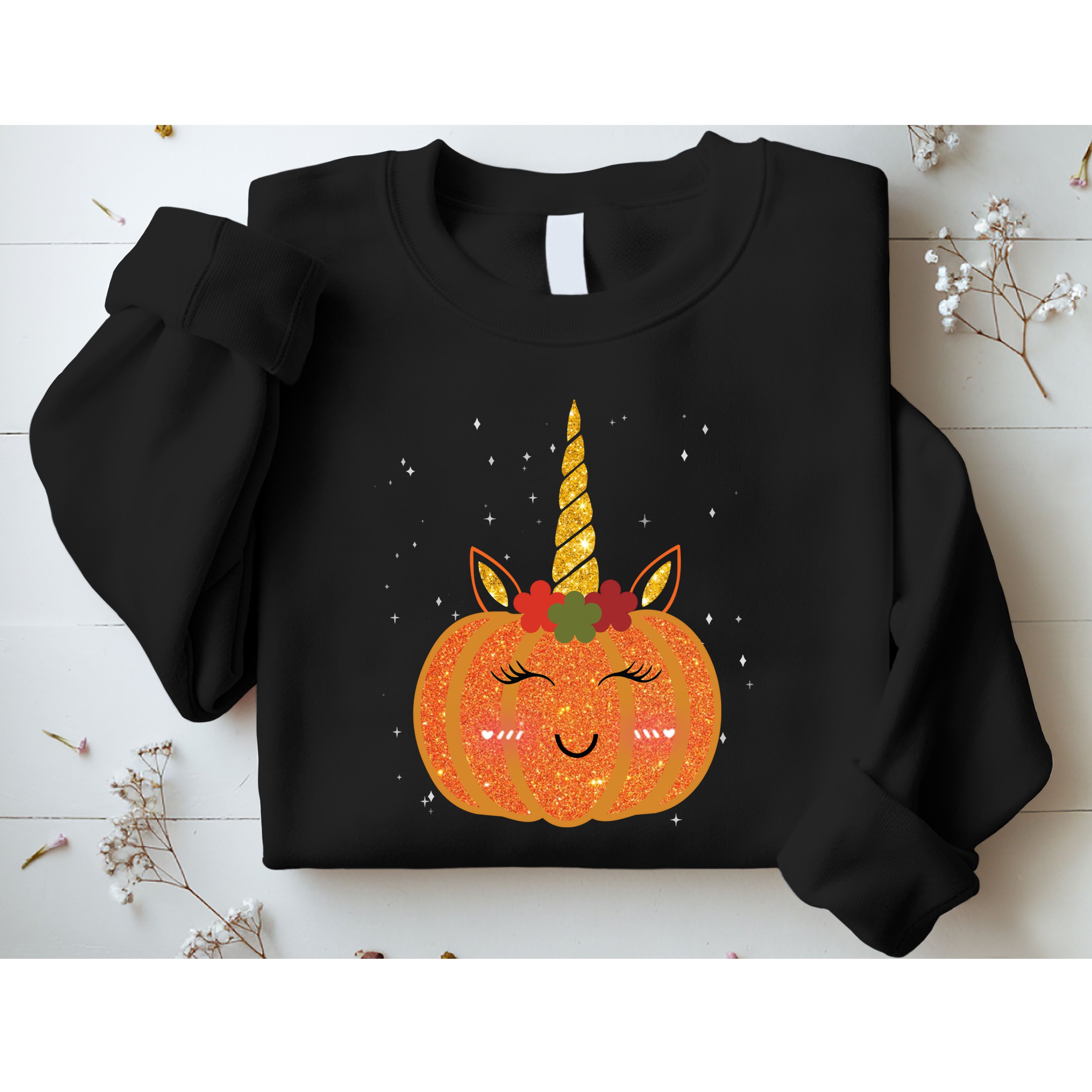 Cute Pumpkin Unicorn Halloween Sweatshirt
