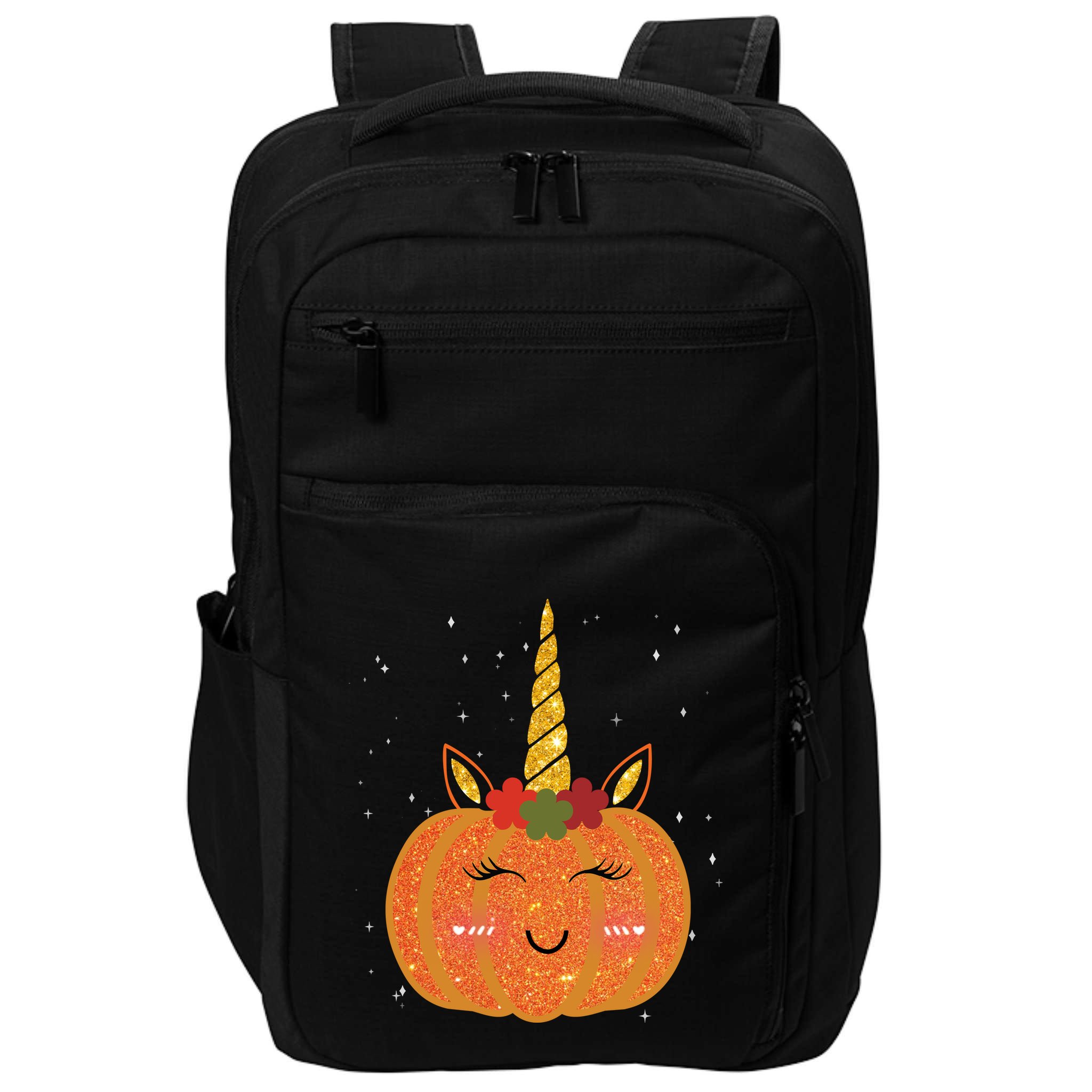 Cute Pumpkin Unicorn Halloween Impact Tech Backpack