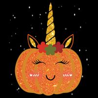 Cute Pumpkin Unicorn Halloween Backpack