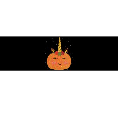 Cute Pumpkin Unicorn Halloween Bumper Sticker