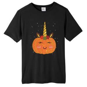 Cute Pumpkin Unicorn Halloween Tall Fusion ChromaSoft Performance T-Shirt