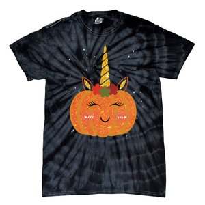 Cute Pumpkin Unicorn Halloween Tie-Dye T-Shirt