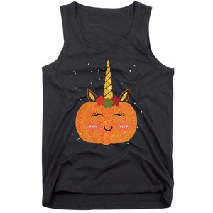 Cute Pumpkin Unicorn Halloween Tank Top