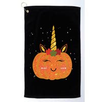 Cute Pumpkin Unicorn Halloween Golf Towel