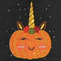 Cute Pumpkin Unicorn Halloween Golf Towel