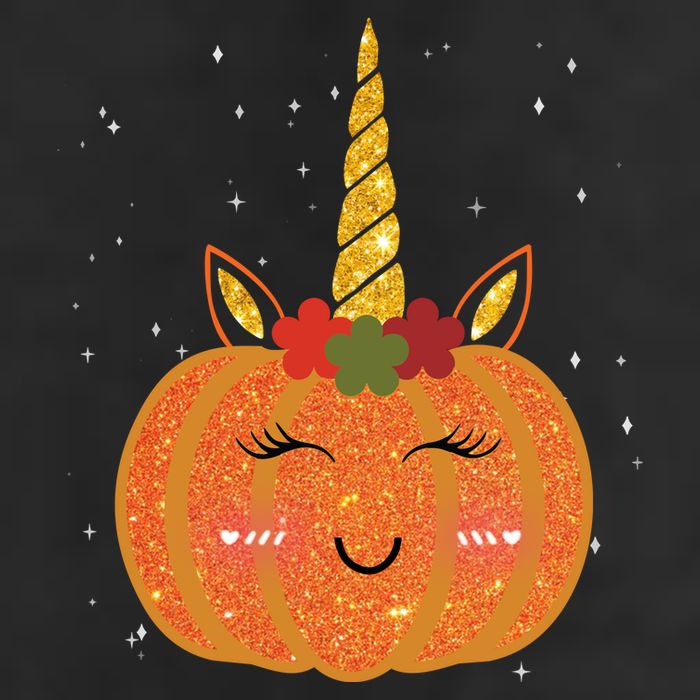 Cute Pumpkin Unicorn Halloween Golf Towel