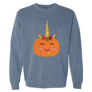 Cute Pumpkin Unicorn Halloween Garment-Dyed Sweatshirt