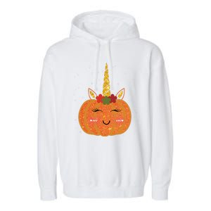 Cute Pumpkin Unicorn Halloween Garment-Dyed Fleece Hoodie