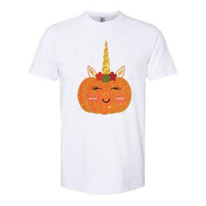 Cute Pumpkin Unicorn Halloween Softstyle CVC T-Shirt