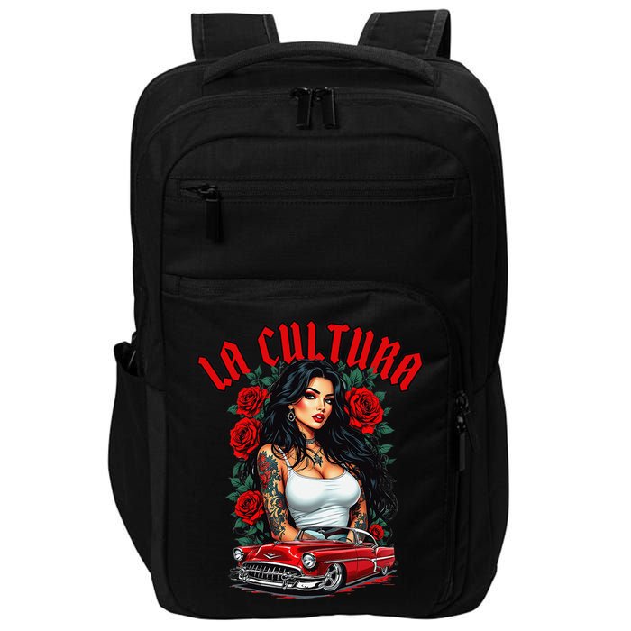 Chola Pin Up Chicano Mexican Latina Car Show Cinco De Mayo Impact Tech Backpack