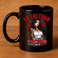 Chola Pin Up Chicano Mexican Latina Car Show Cinco De Mayo 11oz C Handle Ceramic Mug