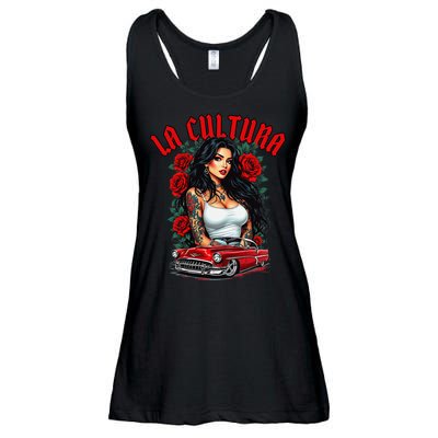 Chola Pin Up Chicano Mexican Latina Car Show Cinco De Mayo Ladies Essential Flowy Tank