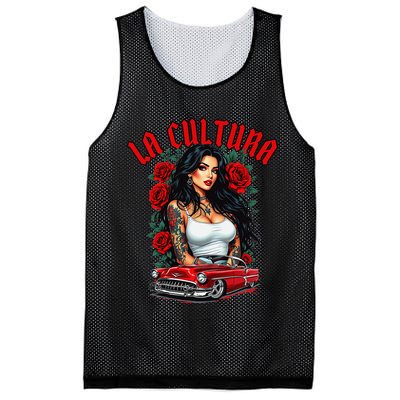 Chola Pin Up Chicano Mexican Latina Car Show Cinco De Mayo Mesh Reversible Basketball Jersey Tank