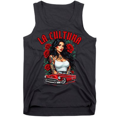 Chola Pin Up Chicano Mexican Latina Car Show Cinco De Mayo Tank Top