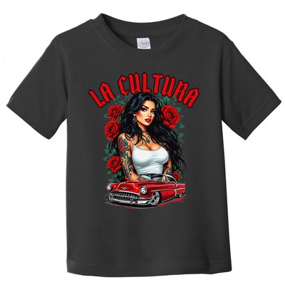 Chola Pin Up Chicano Mexican Latina Car Show Cinco De Mayo Toddler T-Shirt