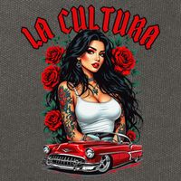 Chola Pin Up Chicano Mexican Latina Car Show Cinco De Mayo Cotton Canvas Backpack