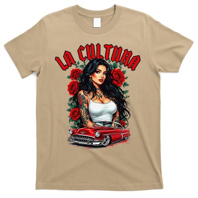 Chola Pin Up Chicano Mexican Latina Car Show Cinco De Mayo T-Shirt