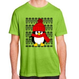 Cute Penguin Ugly Christmas Sweater Xmas Gift Adult ChromaSoft Performance T-Shirt