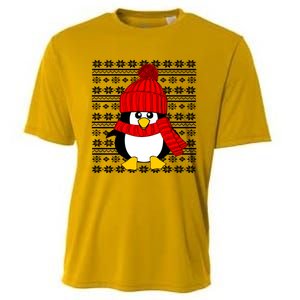 Cute Penguin Ugly Christmas Sweater Xmas Gift Cooling Performance Crew T-Shirt