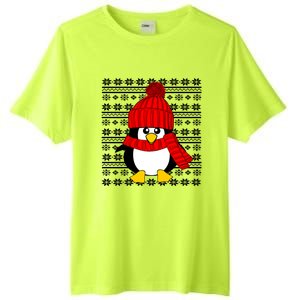 Cute Penguin Ugly Christmas Sweater Xmas Gift Tall Fusion ChromaSoft Performance T-Shirt