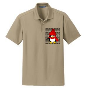 Cute Penguin Ugly Christmas Sweater Xmas Gift Dry Zone Grid Polo