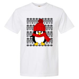 Cute Penguin Ugly Christmas Sweater Xmas Gift Garment-Dyed Heavyweight T-Shirt