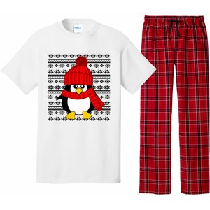 Cute Penguin Ugly Christmas Sweater Xmas Gift Pajama Set