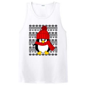 Cute Penguin Ugly Christmas Sweater Xmas Gift PosiCharge Competitor Tank