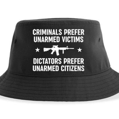 Criminals Prefer Unarmed Victims Sustainable Bucket Hat