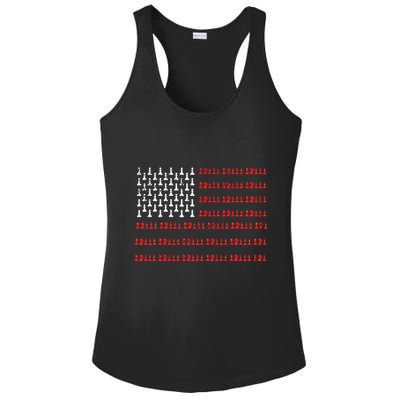 Chess Piece Usa Flag Chess Player Gift Chess Ladies PosiCharge Competitor Racerback Tank