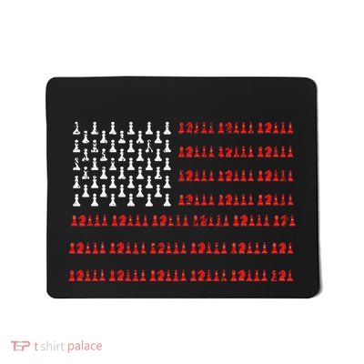 Chess Piece Usa Flag Chess Player Gift Chess Mousepad