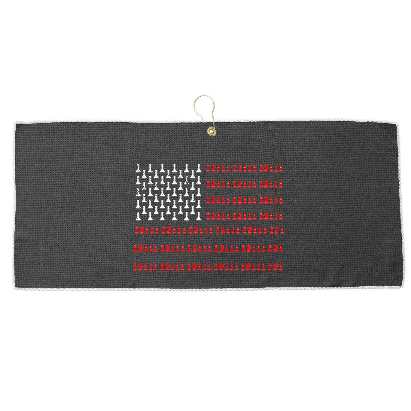 Chess Piece Usa Flag Chess Player Gift Chess Large Microfiber Waffle Golf Towel