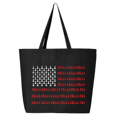 Chess Piece Usa Flag Chess Player Gift Chess 25L Jumbo Tote