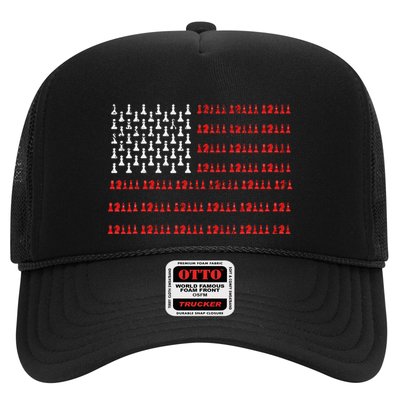 Chess Piece Usa Flag Chess Player Gift Chess Trucker Hat