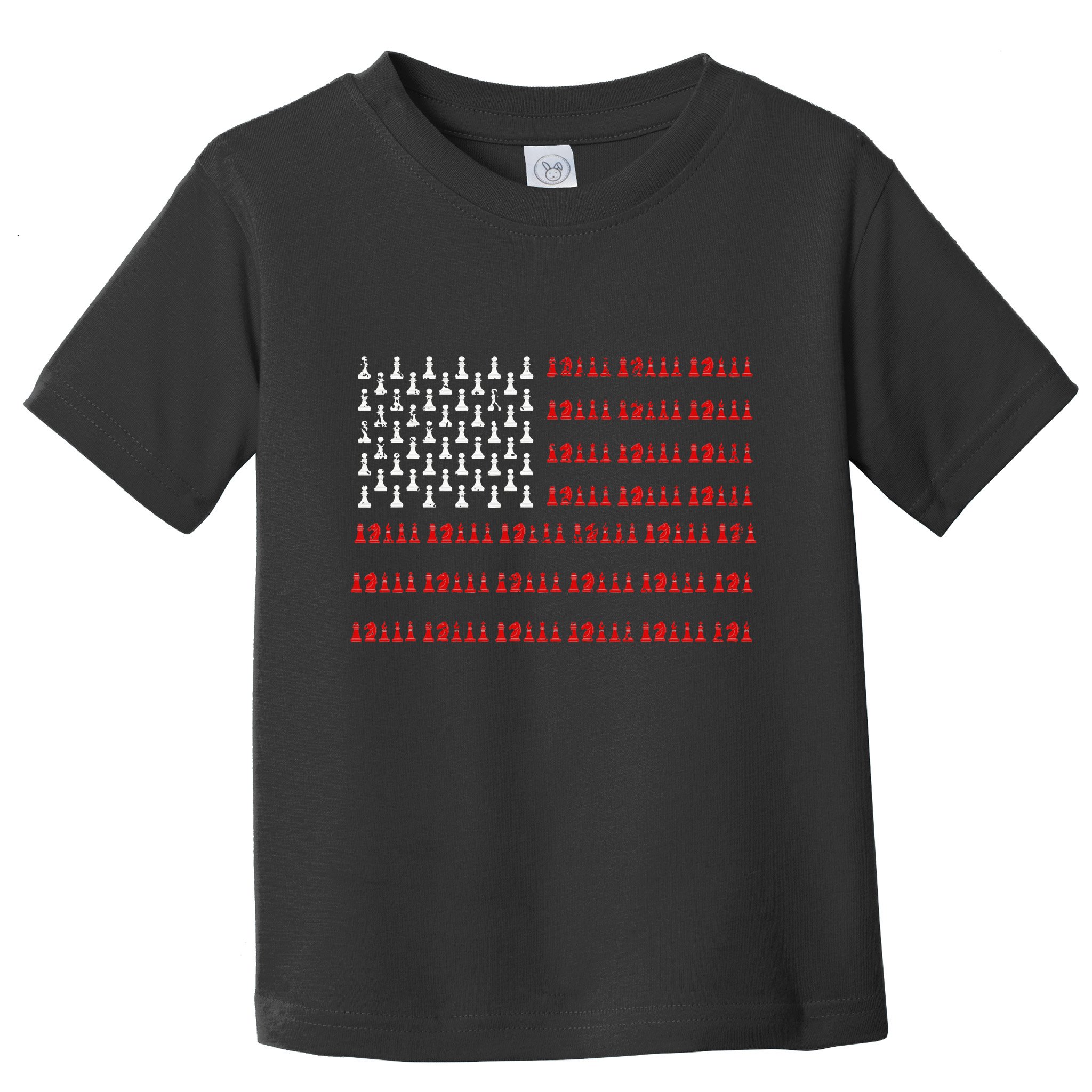 Chess Piece Usa Flag Chess Player Gift Chess Toddler T-Shirt