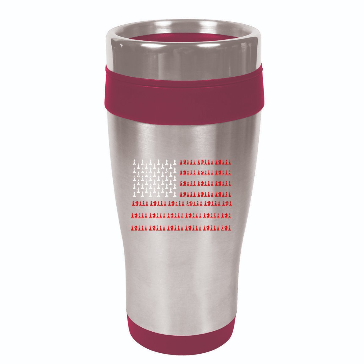 Chess Piece Usa Flag Chess Player Gift Chess 16oz Travel Tumbler