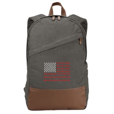 Chess Piece Usa Flag Chess Player Gift Chess Cotton Canvas Backpack